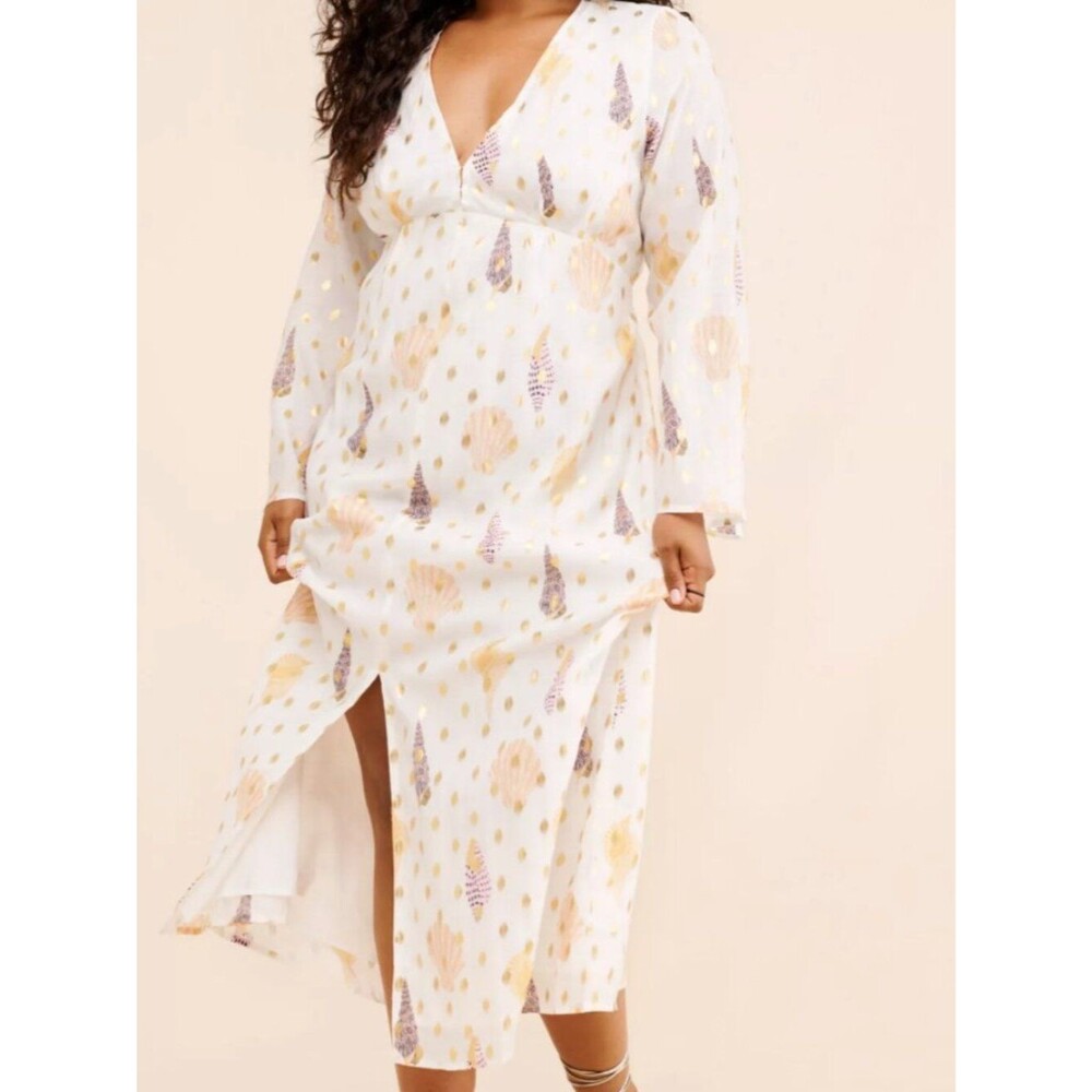 Anthropologie Never Fully Dressed Angie Midi Dress Plus Size 18 Long Wide sleeve